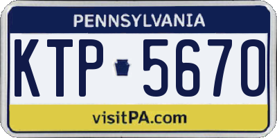 PA license plate KTP5670