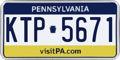 PA license plate KTP5671