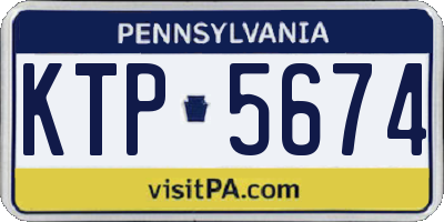 PA license plate KTP5674