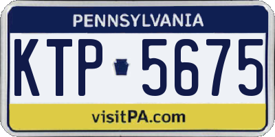 PA license plate KTP5675