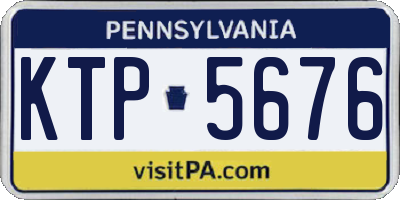 PA license plate KTP5676