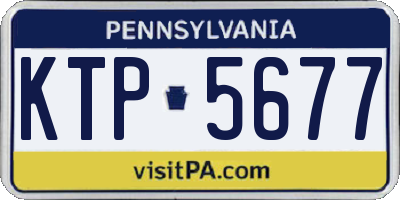 PA license plate KTP5677