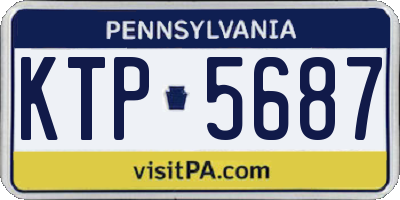 PA license plate KTP5687