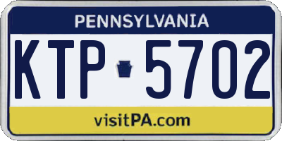 PA license plate KTP5702