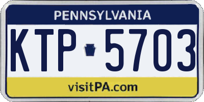 PA license plate KTP5703