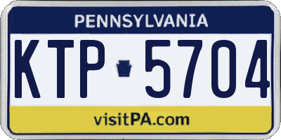PA license plate KTP5704