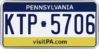 PA license plate KTP5706