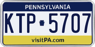 PA license plate KTP5707