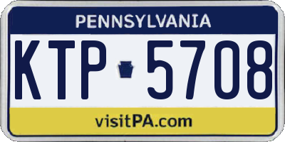 PA license plate KTP5708