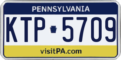 PA license plate KTP5709