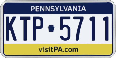 PA license plate KTP5711