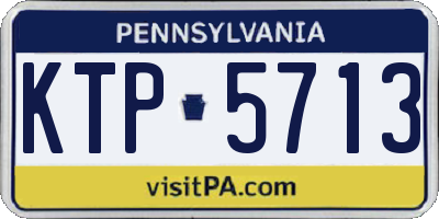 PA license plate KTP5713