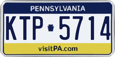 PA license plate KTP5714