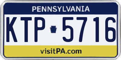 PA license plate KTP5716