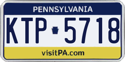 PA license plate KTP5718