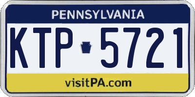 PA license plate KTP5721