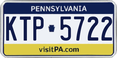 PA license plate KTP5722