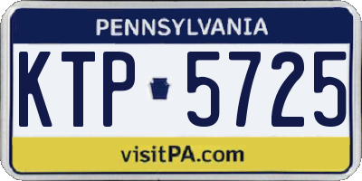 PA license plate KTP5725