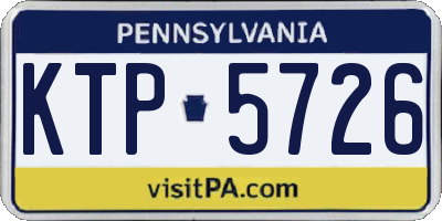 PA license plate KTP5726