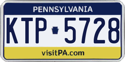 PA license plate KTP5728