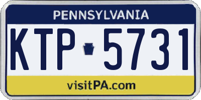 PA license plate KTP5731