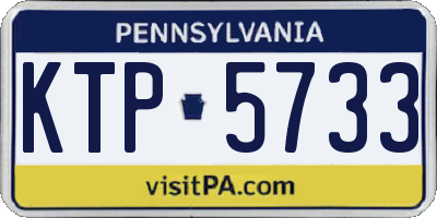 PA license plate KTP5733