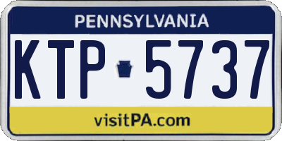 PA license plate KTP5737