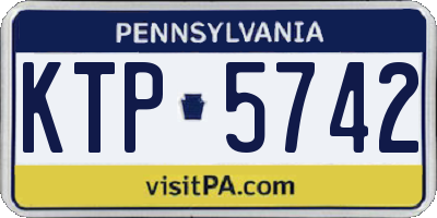 PA license plate KTP5742