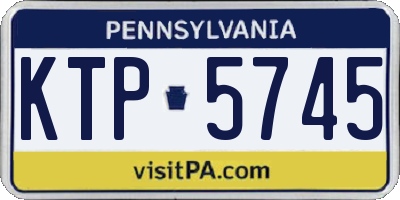 PA license plate KTP5745