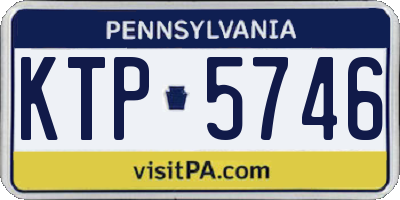 PA license plate KTP5746