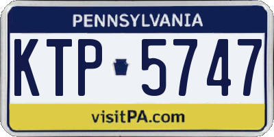 PA license plate KTP5747