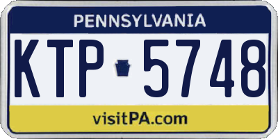 PA license plate KTP5748