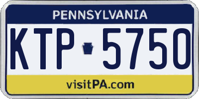 PA license plate KTP5750
