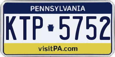 PA license plate KTP5752