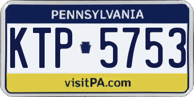PA license plate KTP5753