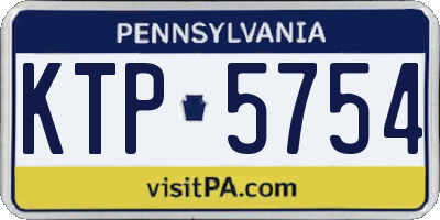 PA license plate KTP5754
