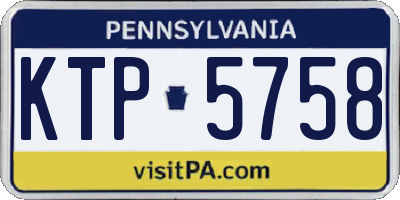 PA license plate KTP5758