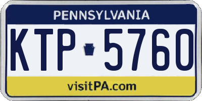 PA license plate KTP5760