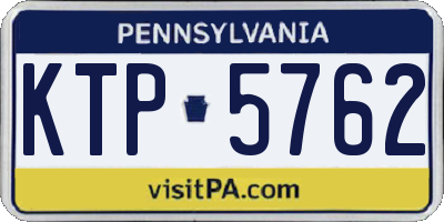 PA license plate KTP5762