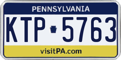 PA license plate KTP5763