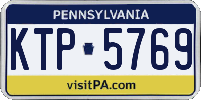 PA license plate KTP5769