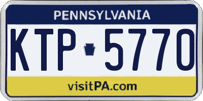 PA license plate KTP5770