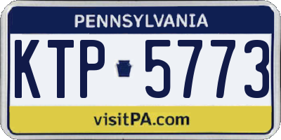 PA license plate KTP5773