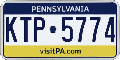 PA license plate KTP5774
