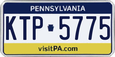 PA license plate KTP5775