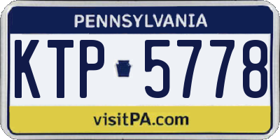 PA license plate KTP5778
