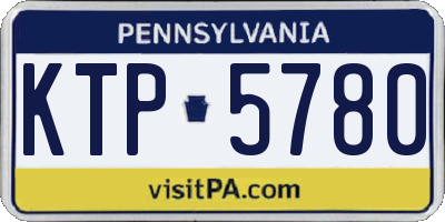 PA license plate KTP5780