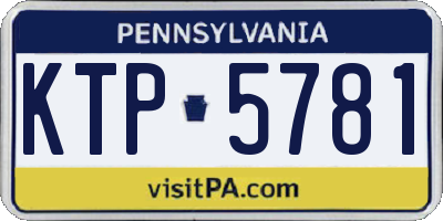 PA license plate KTP5781