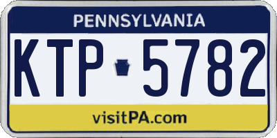 PA license plate KTP5782