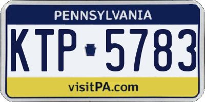 PA license plate KTP5783